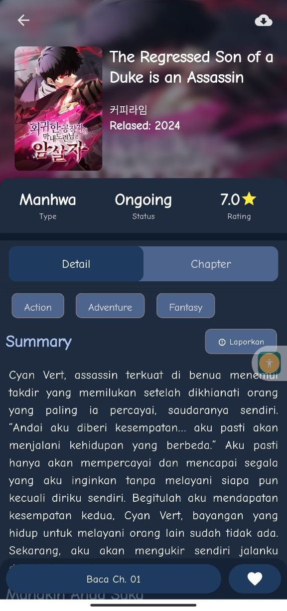 Tampilan App Komikita Ke 2