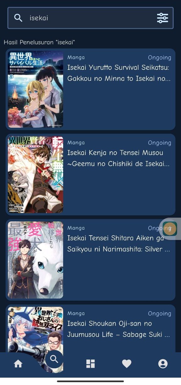 Tampilan App Komikita Ke 4